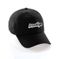 thumbnail image 1 of Classic Unstructured USA Cities Baseball Dad Hat 3D Raised PVC Letters Cap, Brooklyn Black, White Black, 1 of 5