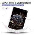 thumbnail image 2 of TECH CIRCLE Case for iPad Air 11-inch M2 2024, iPad Air 5th/4th Gen 10.9" 2022/2020, iPad Pro 11 4th/3rd/2nd/1st Gen,Flower PU Leather Folio TPU Shockproof Auto Sleep/Wake Wallet Case,Black Rose, 2 of 7