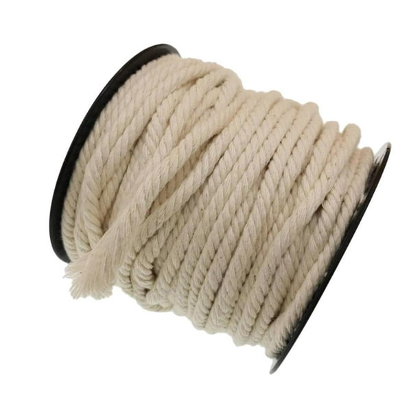 60/50/25/20/15m Pure Cotton Rope Braided Twisted Cord Twine Sash