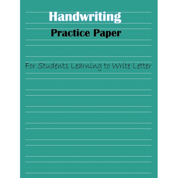 Handwriting Practice Paper For Students Learning to Write Letter, writing Paper for kids with