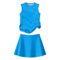 thumbnail image 4 of Summer Outfits for Children Girls Size 10-12 Two Piece Outfits Cute Clothing Sets Vacation Tank Topss Top and Skirts Athletic Tracksuit Blue 3-4 Years, 4 of 6