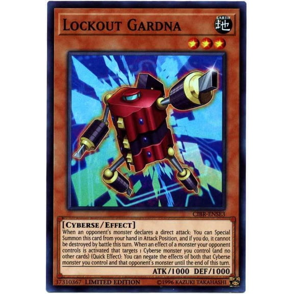 YuGiOh Circuit Break Super Rare Lockout Gardna CIBR-ENSE3