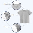 thumbnail image 3 of Phenas Toddler Girls Cotton Short Sleeve T-Shirt,Casual Daily Shirt for Kids,4-Pack,Sizes 2T-7T, 3 of 8