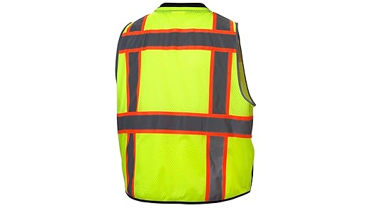 Pyramex Safety - Safety Vest - Hi-Vis Lime - Size 5X Large