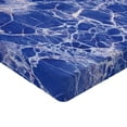 thumbnail image 2 of Ambesonne Blue Fitted Sheet, Cracked Marble Pattern, Twin XL Size, Blue, 2 of 3