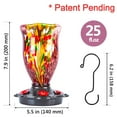 thumbnail image 7 of LUJII Bloom Shaped Hummingbird Feeders for Outdoors, Hand Blown Glass Humming Bird Feeder for Outside Hanging, Leak Proof & Metal Base Top, 25 oz Capacity, Gifts for Bird Lovers, Purple, 7 of 7