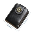 thumbnail image 4 of Genuine Leather Lipstick Bag with Mirror, Compact and Portable Makeup Organizer for Handbags, Available in Burgundy, Brown, Peacock Blue and, 4 of 10