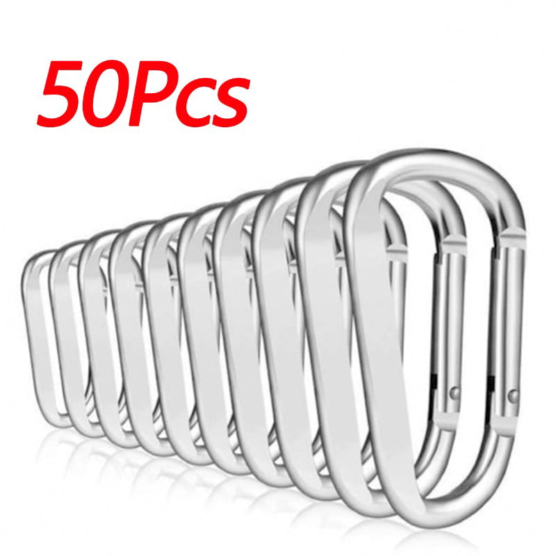 Details about   50Pcs/100Pcs Carabiner Spring Belt Clip Key Chain Aluminum Alloy New Hot 