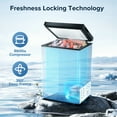 thumbnail image 5 of LHRIVER Mini Freezer Chest 3.5 cu ft, Deep Freezer & Side Handle, Compact Freezer with 7 Gear Adjustable Temperature, Removable Storage Basket, Black, 5 of 9