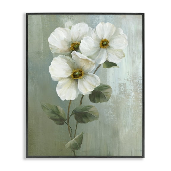Stupell Industries Apple Blossom Sprigs Plants & Flowers Painting Black Framed Art Print Wall Art, 11 x 14