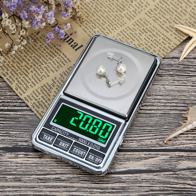 Portable Digital Scale 1000g/0.1g High Precision Gold Scale Jewelry Scale  with 7 Units Mini Pocket Electronic Scale with Backlight Professional  Digital Milligram Scale Powder Scale 
