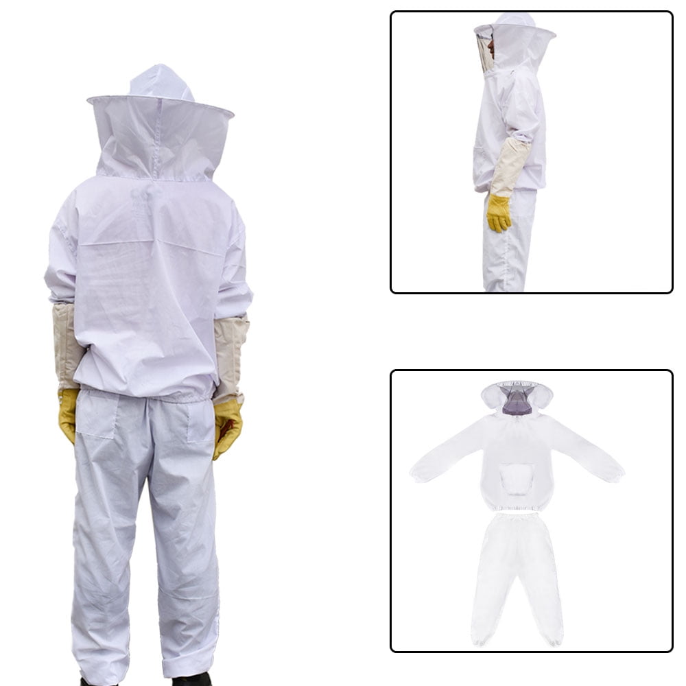 Beekeeping Suit Protective With Veil Hood Jacket, Pants, Details about   Bee Keeper Outfit 