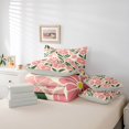 thumbnail image 6 of jejeloiu Modern Floral 7-Piece Twin Bedding For Girls,Bold Pattern Bedding Comforter Set,Pink Cream Green,Light Gray Reversible, 6 of 7