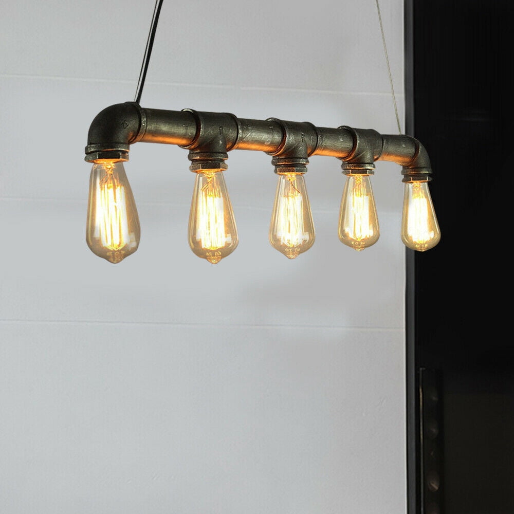 Water Pipe Ceiling Light Chandelier Steampunk Pendant Lamp Light Fixture