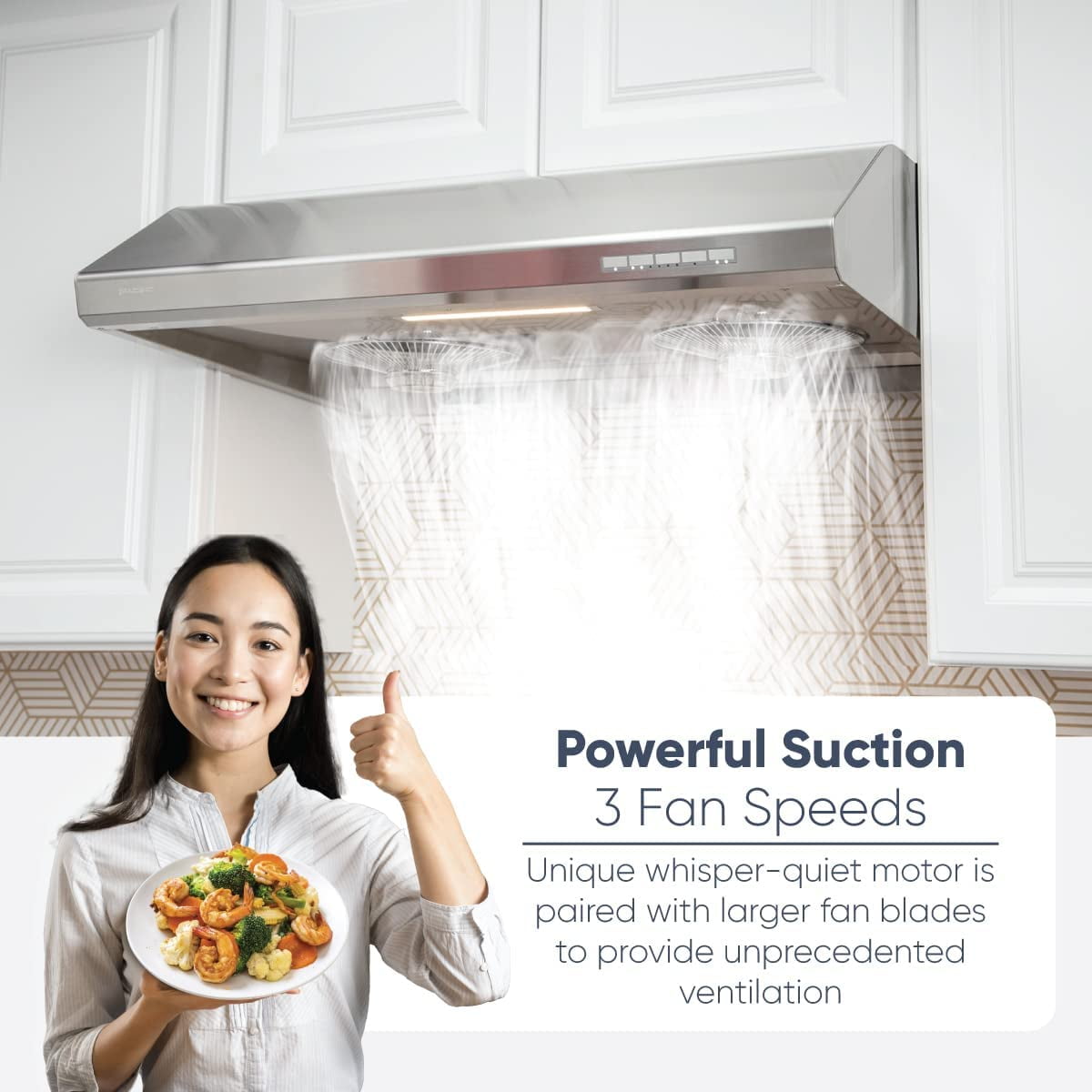 Pacific Hottes de cuisinière TruSteam SC81 de 30 po en acier inoxydable