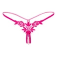thumbnail image 1 of Gibobby Tangas de mujer sexy encaje Día de San Valentín Bragas sexis de malla con borlas y para mujer, bragas caladas, bragas con cordones de ganchillo, lencería de G, ro(Rosa caliente, XL), 1 of 3