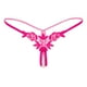 thumbnail image 1 of Gibobby Tangas de mujer sexy Bragas sexis de malla con borlas y para mujer, bragas caladas, bragas con cordones de ganchillo, tangas, lencería de G, ropa interior(Rosa caliente,G), 1 of 3