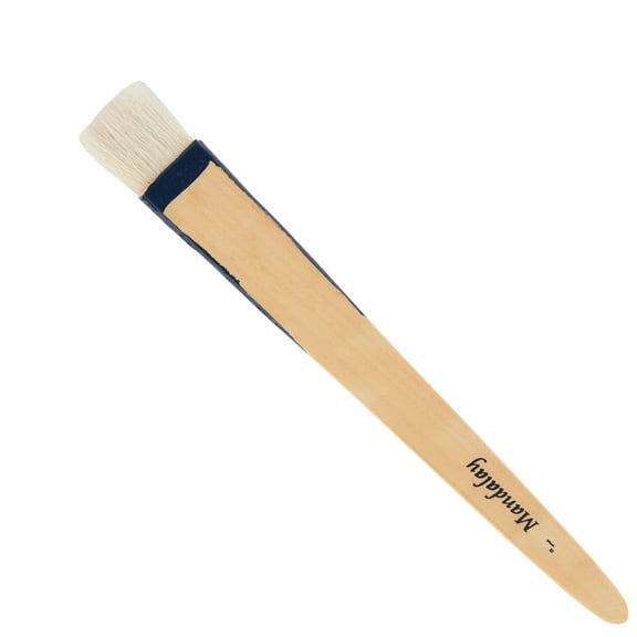 Creative Mark Mandalay Professional Goat Hair Hake Brush - 1" Wide Paint Brush with Paddle Handle for Professional Artists - Soft Natural Bristles Ideal for Sumi-e and Color Washes