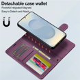 thumbnail image 5 of LC.IMEEKE Case for Samsung Galaxy A57 5G 6.7 inch, 2 in1 Multifunctional Detachable Wallet Phone Case for Men Women with RFID Blocking Wrist Strap Shockproof Protective Case,Purple,For Galaxy A57 5G, 5 of 13