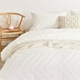 thumbnail image 6 of Seasonwood Queen Comforter Cover Set Microfiber Wave Bedding Duvet Cover 88'' x 90'' 3pcs White, 6 of 7