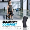 thumbnail image 5 of PowerLix Knee Brace and Support, 4-Way Knee Compression Sleeve for Men & Women, Pain Relief & Support Knee Sleeve for Sports & Fitness with Anti Slip & 3D Knitting, Dark Gray, XL, 5 of 6