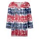 thumbnail image 4 of Fiudx Ofertas Del Día Blusa de Manga 3/4 Corta Estampada a La Moda para Mujer, Blusa Informal con Cuello Redondo, 4 of 5