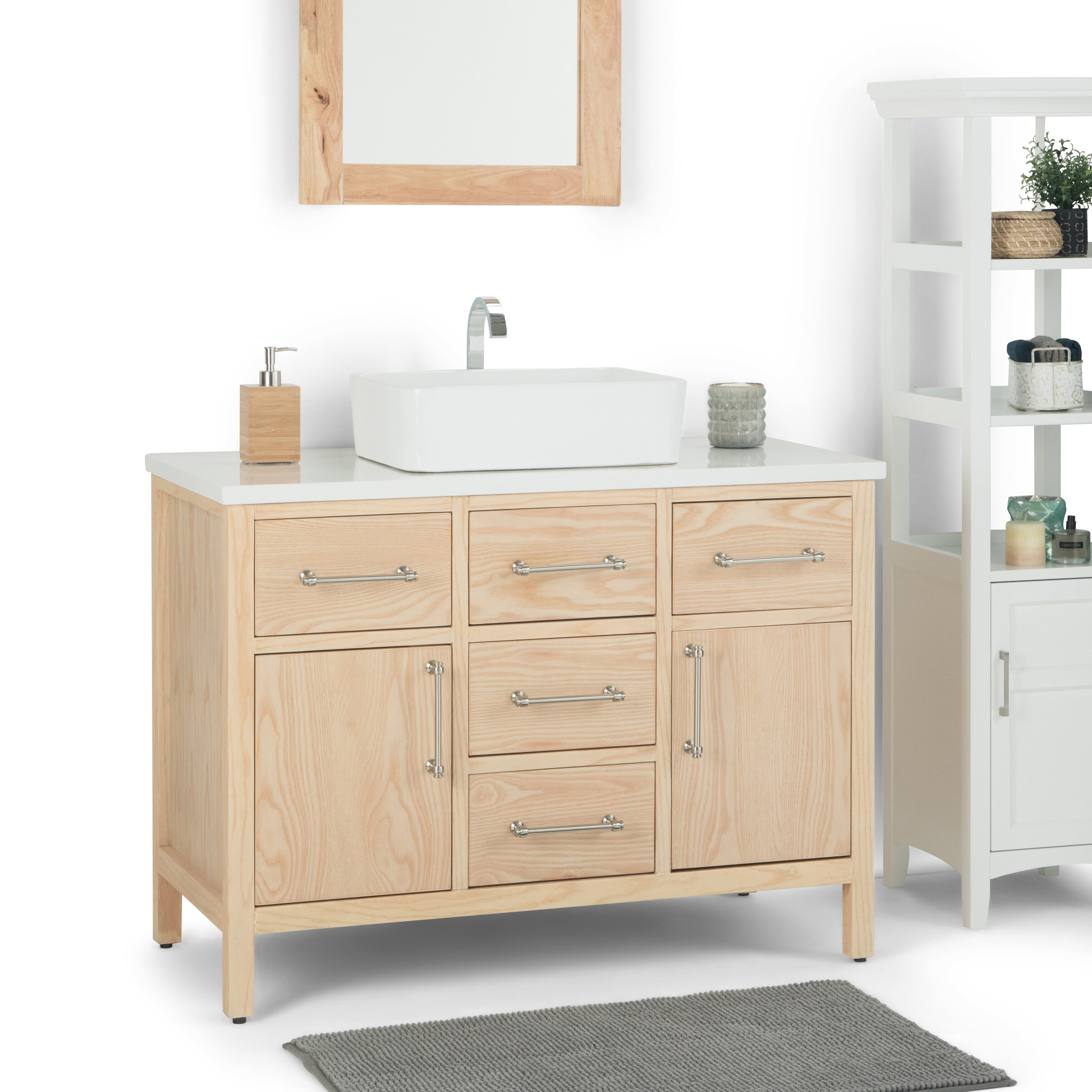 Wyndenhall Farley 42 Inch Contemporary, Bathroom Vanities With Tops 42 Inches