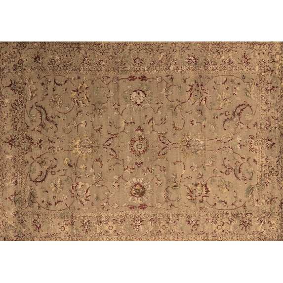 Ahgly Company Indoor Rectangle Oriental Brown Industrial Area Rugs, 7' x 9'