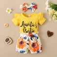thumbnail image 4 of Maxcozy Infant Baby Girl Outfits Ruffle Romper Floral Shorts Headband Summer Clothes 0-18M, 4 of 12