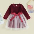 thumbnail image 4 of Fortune Robe en Tulle pour Fille 0-5 Ans, Enfants, Manches Longues, Velours, Paillettes, Étoiles, Tutu en Maille Superposée, Robe Patchwork, 4 of 9