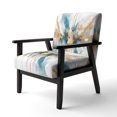 thumbnail image 3 of Designart "Teal and Gold Elegance" Upholstered Minimalism Accent Chair and Modern & Contemporary Arm Chair - Multiple Color & Pattern, 3 of 7