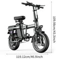 thumbnail image 2 of YRSG Folding Electric Bicycles For Adults Urban Commuter Motor Peak 500W 28MPH Fast Foldable Electric Bikes UL2849,Black, 2 of 12