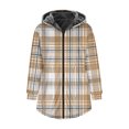 thumbnail image 5 of Lovskoo 2024 Men's Thicken Warm Winter Coat Sherpa Fleece Jackets Zipper Casual Print Long Sleeve with Pocket Hooded Jacket Khaki, 5 of 6
