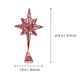thumbnail image 2 of Estrella roja para árbol de Navidad, adorno para la copa del árbol, estrella de 7 puntas con purpurina, decoración para la mesa de Navidad, para fiestas navideñas, invierno, hogar, 2 of 4