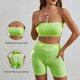 thumbnail image 2 of Conjunto de dos piezas de moda para mujer, cuello redondo, sin mangas, pantalones cortos y blusa lisa., 2 of 2