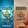 thumbnail image 6 of (2 Pack) Floor Load Capacity OSHA Notice Sign 7 Inch X 10 Inch Plastic Sign, Weather Resistant, UV Protected for Workplace, Business, and Construction Site, Made in the USA, 6 of 8