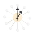 thumbnail image 3 of Elodie Round Ball Wall Clock Quiet Mid Century for Living Room Kitchen Decor Clocks White Ball, 3 of 8