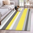 thumbnail image 3 of 4x6 Washable Area Rug, Geometric Stripes Non-Slip Rectangle Rug for Living Room Office, Yellow Grey Indoor Accent Floor Mat for Home Decor, 3 of 9