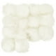 thumbnail image 1 of Pompones de piel sintética Uxcell para sombreros, bolas de piel suave y esponjosa con bucle elástico, paquete de 14 en blanco, 1 of 6
