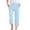 Light Blue, variant on felwors Womens Capris Pants High Waist Drawstring Comfy Casual Pants Casua Lightweight Loose Trousers Buttons Trim with Pockets AG, L