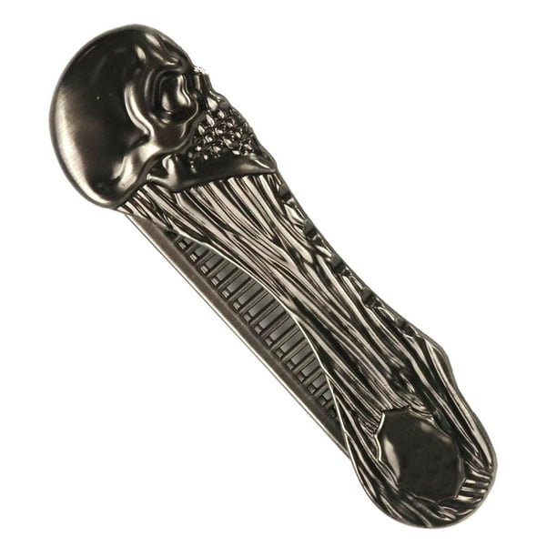 Peine plegable para barba, peine de bolsillo para hombre, peine antiestático para bigote y cabello Plata
