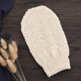thumbnail image 4 of Guante exfoliante de baño de fibra de bambú natural, paños de limpieza, guante de baño, 4 of 4