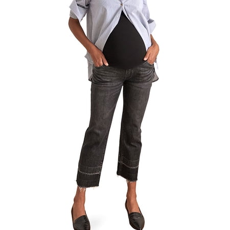 HATCH womens Maternity The Over The Bump Straight Maternity Jean, 24