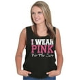 thumbnail image 3 of I Wear Pink For The Cure Warrior Tank Top Tee Shirt Women Brisco Brands S, 3 of 6
