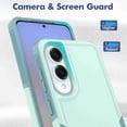 thumbnail image 2 of Dteck Phone Case for Samsung Galaxy S25 Edge, Shockproof Rugged PC Hard Shell Protection TPU Soft Shell Cushioning for Samsung Galaxy S25 Edge 5G Non-Slip Double Layer Protection Cover, Mint, 2 of 5