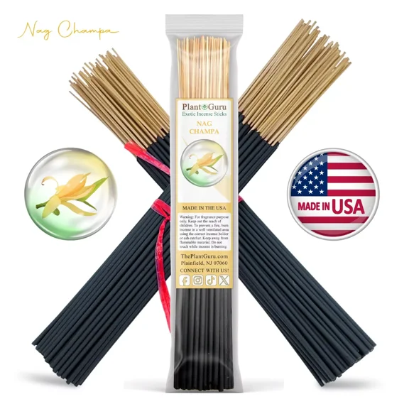 Nag Champa Incense Sticks 500 Bulk Pack 11" - Smooth and Clean Long Burn Time, 45 to 60 Minutes.