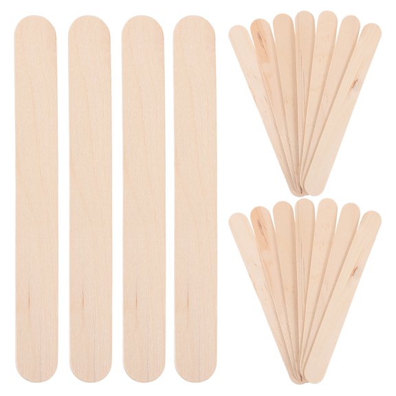 MLINS 10 Packs Tongue Depressors Wood Paint Stir Sticks Popsicle Sugar Popsicles Child