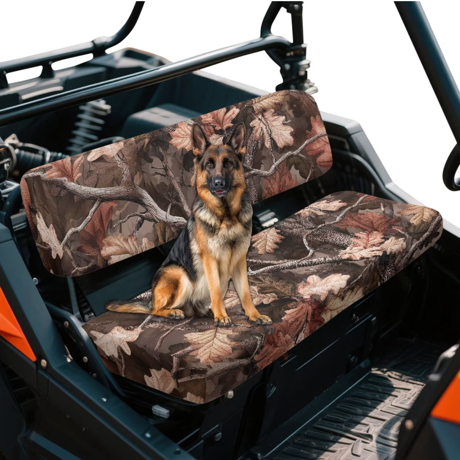 XYZCANDO Brown Camo Forest UTV Seat Covers Compatible with Kawasaki Mule 3010 Set 2 Pcs Front Seat Back & Seats Bottom Cover Mule Accessory Parts UTV Seats Protection Set