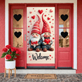 thumbnail image 5 of Red Hat Valentine Gnome Banner Heart Pattern Love Heart Display LOVE Letter Gnome Couple Welcome Backdrop for Valentine's Day Party Wedding Decoration Romantic Dinner, 5 of 9