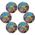 thumbnail image 3 of Coolnut Colorful Fishes Round Placemats Washable Placemats Non-Slip Heat-Resistant Table Place Mats for Dining Kitchen Holiday Party Table 15.4"-6PCS Home Decor, 3 of 7